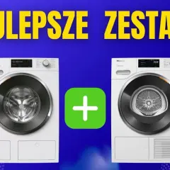 Dwie pralki Miele obok siebie, sugerujące najlepsze zestawy do prania. Zastanawiasz się, jaka pralka najlepsza?